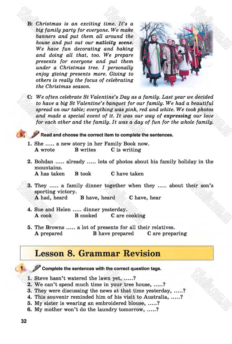 Сторінка 32 - Підручник Англійська мова 7 клас Несвіт 2015