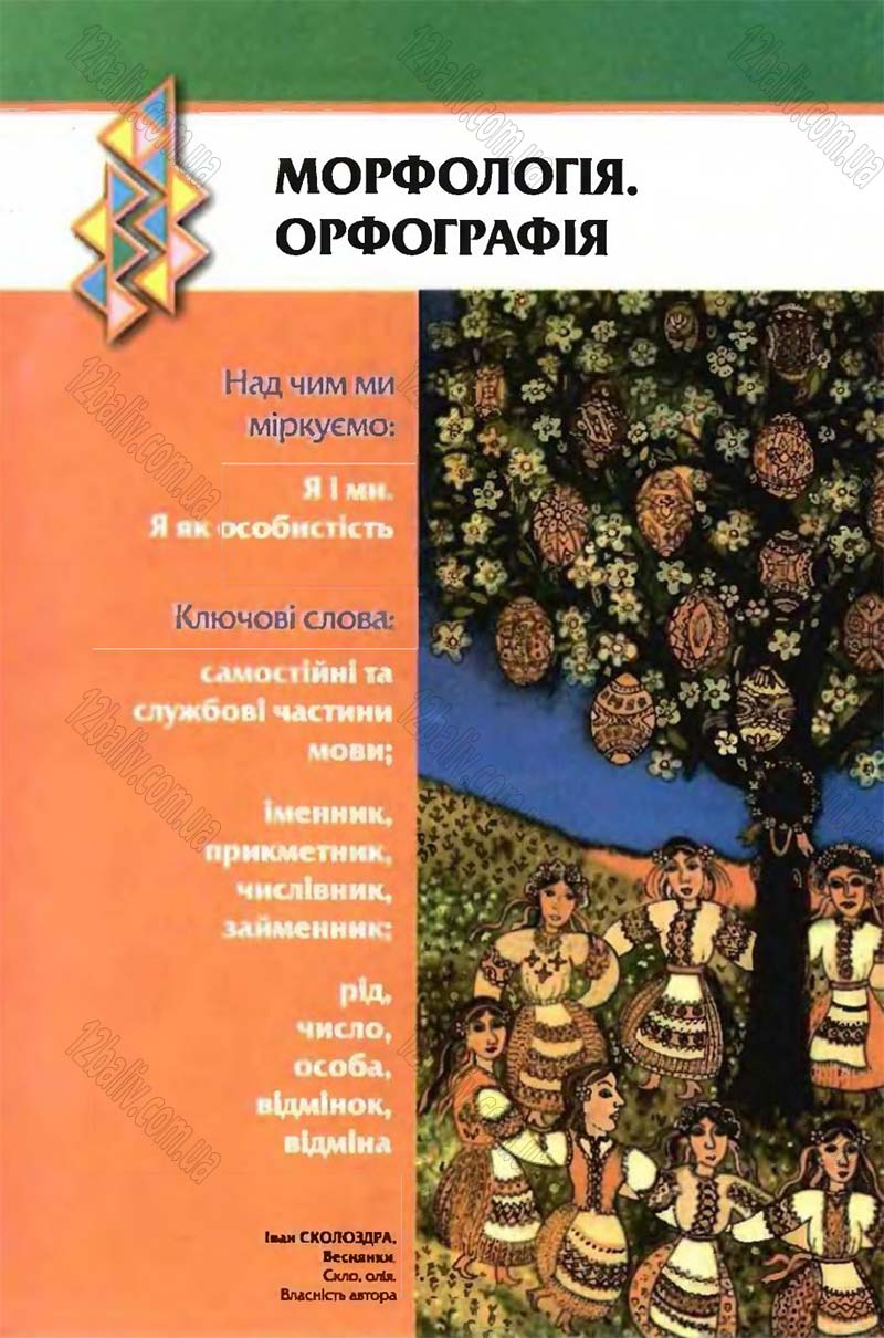 Сторінка 124 - Підручник Рідна мова 6 клас Глазова 2006