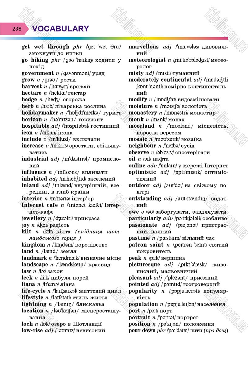 Сторінка 238 - Підручник Англійська мова 8 клас А.М. Несвіт 2016 - 8 рік навчання