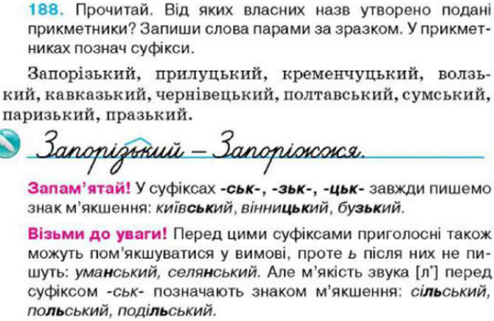 Завдання 188 - Вправи 104-199 | ГДЗ Українська мова 4 клас Вашуленко Дубовик 2015