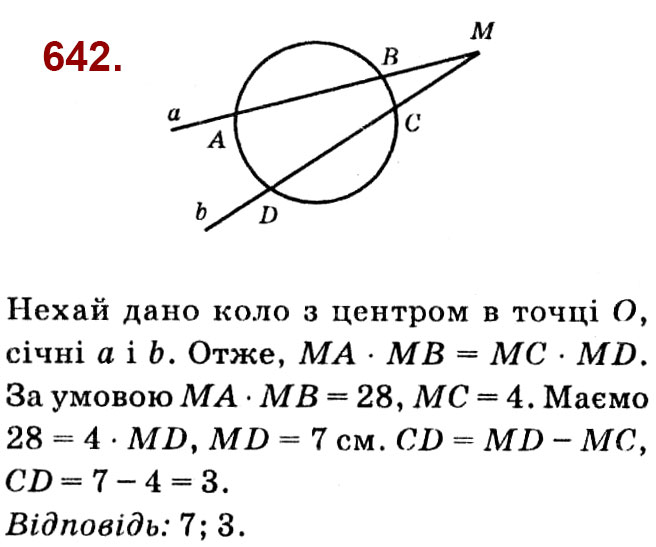 Завдання № 642 - Розділ 2. Подібність трикутників - ГДЗ Геометрія 8 клас О.С. Істер 2021 