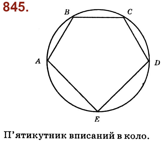 Завдання № 845 - Розділ 4. Многокутники. Площі многокутників - ГДЗ Геометрія 8 клас О.С. Істер 2021 