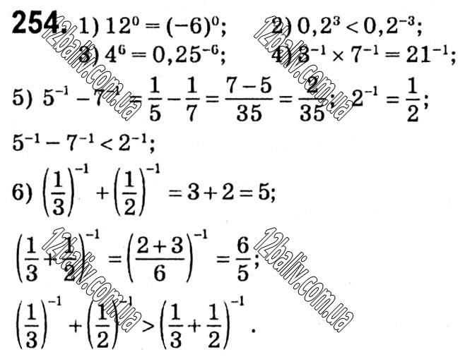 Завдання № 254 - § 1. Раціональні вирази - ГДЗ Алгебра 8 клас А.Г. Мерзляк, В.Б. Полонський, M.С. Якір 2021 