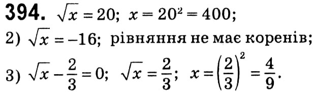 Завдання № 394 - § 2. Квадратні корені. Дійсні числа - ГДЗ Алгебра 8 клас А.Г. Мерзляк, В.Б. Полонський, M.С. Якір 2021 