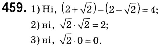 Завдання № 459 - § 2. Квадратні корені. Дійсні числа - ГДЗ Алгебра 8 клас А.Г. Мерзляк, В.Б. Полонський, M.С. Якір 2021 