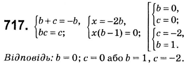 Завдання № 717 - § 3. Квадратні рівняння - ГДЗ Алгебра 8 клас А.Г. Мерзляк, В.Б. Полонський, M.С. Якір 2021 