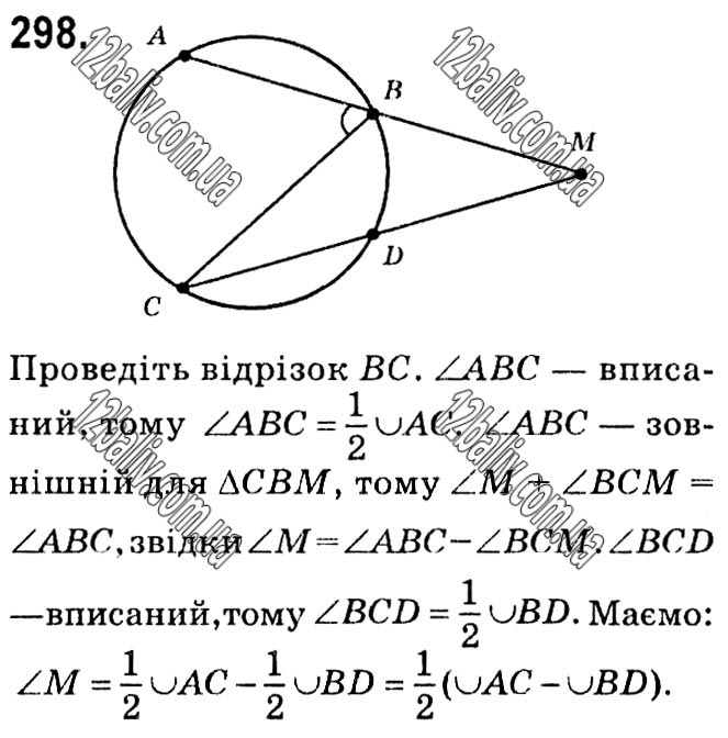 Завдання № 298 - § 1. Чотирикутники - ГДЗ Геометрія 8 клас А.Г. Мерзляк, В.Б. Полонський, М.С. Якір 2021 