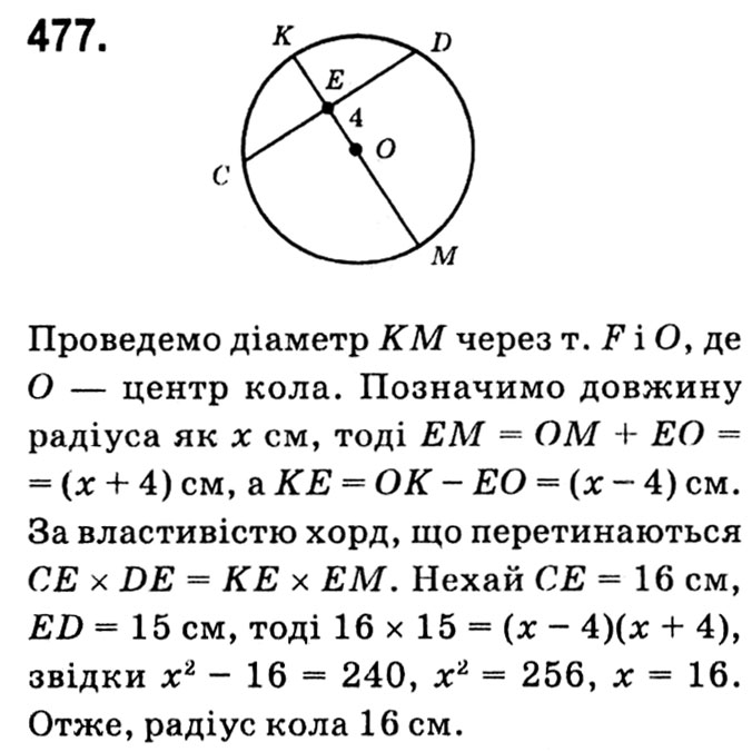 Завдання № 477 - § 2. Подібність трикутників - ГДЗ Геометрія 8 клас А.Г. Мерзляк, В.Б. Полонський, М.С. Якір 2021 