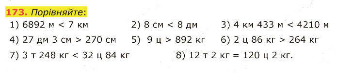 Завдання №  173 - 5. Координатний промінь - 6. Порівняння чисел - § 1. Натуральні числа - ГДЗ Математика 5 клас А.Г. Мерзляк, В.Б. Полонський, М.С. Якір 2022 