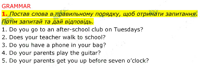 Завдання №  p.56-(1) - 8. At school - 9. Feeling good - ГДЗ Англійська мова 5 клас Д. Коста, М. Вільямс 2022 