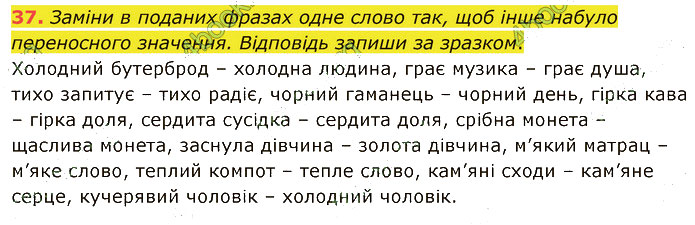 Завдання №  37 - 4. Комунікація - 5-9. Слово і лексичне значення. - 2. ЛЕКСИКОЛОГІЯ - ГДЗ Українська мова 5 клас А. В. Онатій, Т. П. Ткачук 2022 