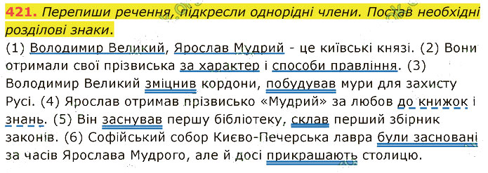 Завдання №  421 - 118-120. Діалог - 124. Жанри мовлення - 6. СИНТАКСИС І ПУНКТУАЦІЯ - ГДЗ Українська мова 5 клас А. В. Онатій, Т. П. Ткачук 2022 