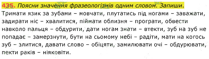 Завдання №  435 - 7. ПОВТОРЕННЯ ТА УЗАГАЛЬНЕННЯ - ГДЗ Українська мова 5 клас А. В. Онатій, Т. П. Ткачук 2022 