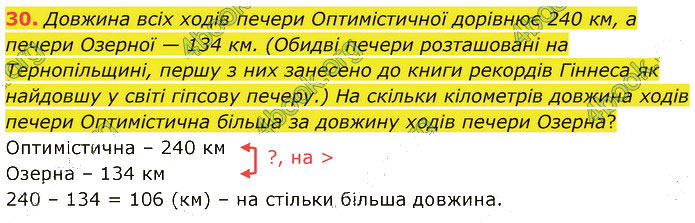 Завдання №  30 - Узагальнення знань початкової школи - ГДЗ Математика 5 клас В. Кравчук, Г. Янченко 2022 