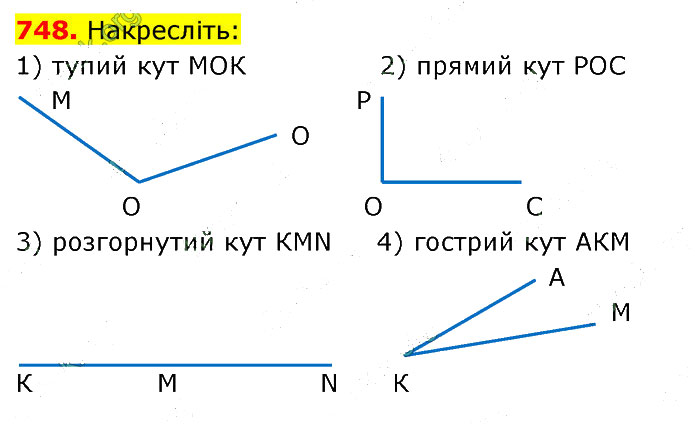 Завдання №  748 - 19. Шкала. Координатний промінь - 20. Кут - § 4. Геометричні фігури та величини - ГДЗ Математика 5 клас В. Кравчук, Г. Янченко 2022 