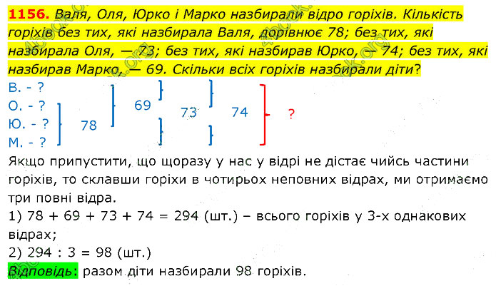 Завдання №  1156 - 31. Десятковий дріб - 32. Порівняння дробів - § 6. Десяткові дроби - ГДЗ Математика 5 клас В. Кравчук, Г. Янченко 2022 