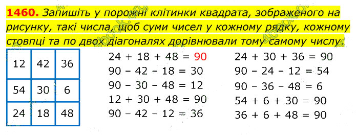 Завдання №  1460 - Завдання для повторення за курс 5 класу - ГДЗ Математика 5 клас В. Кравчук, Г. Янченко 2022 