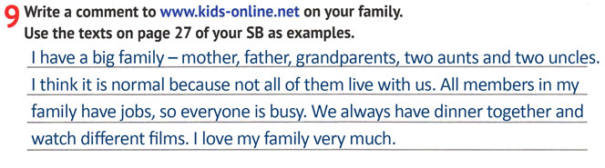 Завдання №  p.29 ex.9 - UNIT 2. MY AMAZING FAMILY! - ГДЗ Англійська мова 6 клас О. Д. Карпюк, К. Т. Карпюк 2023 - Робочий зошит