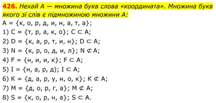Завдання №  426 - 13. Множина та її елементи - § 2. Квадратні корені. Дійсні числа - ГДЗ Алгебра 8 клас А.Г. Мерзляк, В.Б. Полонський, M.С. Якір 2025 