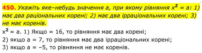 Завдання №  450 - 14. Числові множини - § 2. Квадратні корені. Дійсні числа - ГДЗ Алгебра 8 клас А.Г. Мерзляк, В.Б. Полонський, M.С. Якір 2025 