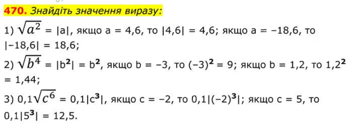 Завдання №  470 - 15. Властивості арифметичного квадратного кореня - § 2. Квадратні корені. Дійсні числа - ГДЗ Алгебра 8 клас А.Г. Мерзляк, В.Б. Полонський, M.С. Якір 2025 