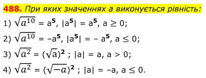 Завдання №  488 - 15. Властивості арифметичного квадратного кореня - § 2. Квадратні корені. Дійсні числа - ГДЗ Алгебра 8 клас А.Г. Мерзляк, В.Б. Полонський, M.С. Якір 2025 