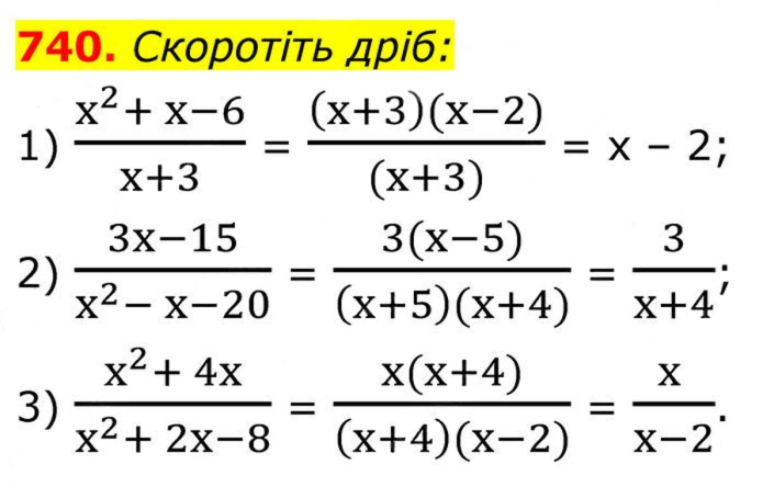 Завдання №  740 - 21. Квадратний тричлен - § 3. Квадратні рівняння - ГДЗ Алгебра 8 клас А.Г. Мерзляк, В.Б. Полонський, M.С. Якір 2025 