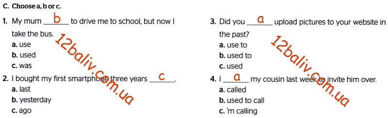 Завдання №  p.13(C) - Module 1. School life	 - ГДЗ Англійська мова 8 клас Г.К. Мітчелл, М. Малкогіанні 2025 - Робочий зошит