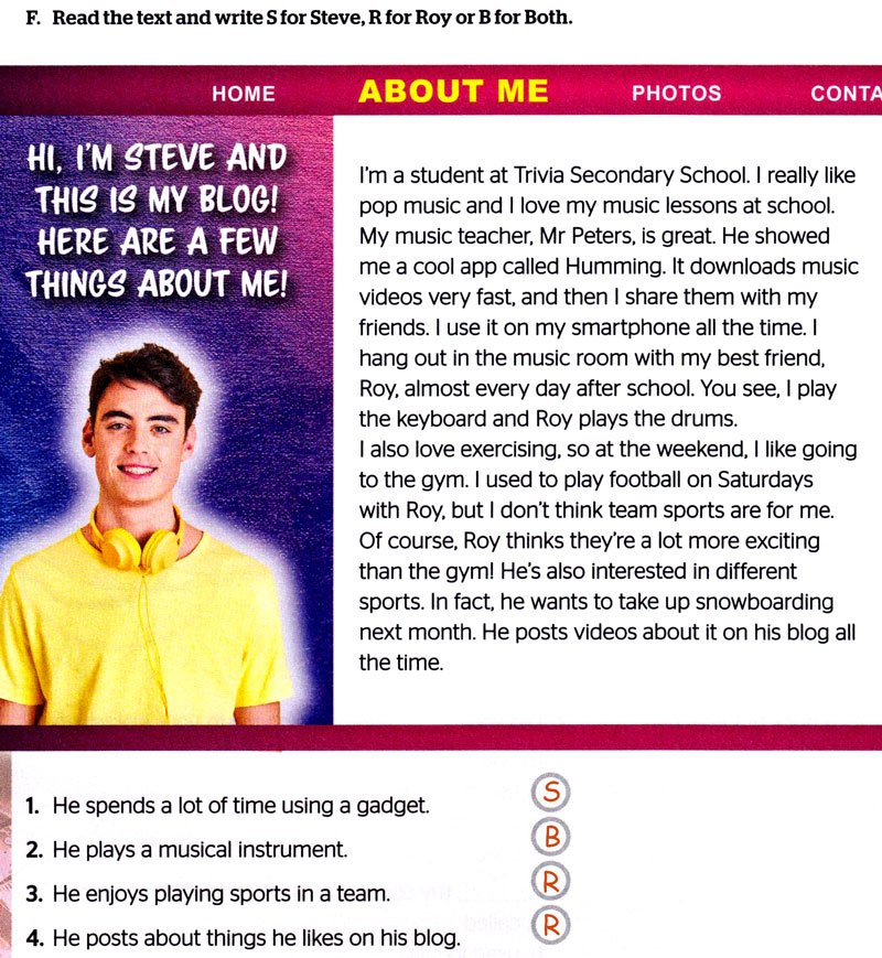 Завдання №  p.14(F) - Module 1. School life	 - ГДЗ Англійська мова 8 клас Г.К. Мітчелл, М. Малкогіанні 2025 - Робочий зошит