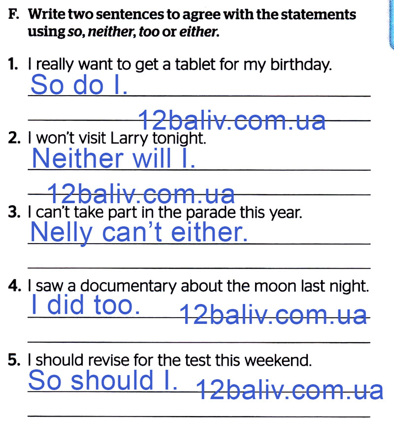 Завдання №  p.25(F) - Module 2. Teen life	 - ГДЗ Англійська мова 8 клас Г.К. Мітчелл, М. Малкогіанні 2025 - Робочий зошит