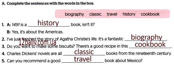 Завдання №  p.53(A) - Module 5. Reading for pleasure	 - ГДЗ Англійська мова 8 клас Г.К. Мітчелл, М. Малкогіанні 2025 - Робочий зошит