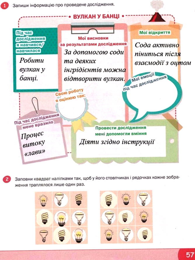 Завдання №  стор. 57 - Тема 4. Енергія - ГДЗ Я досліджую світ 3 клас О.В. Волощенко, О.П. Козак 2025 - Робочий зошит – Частина 1, 2