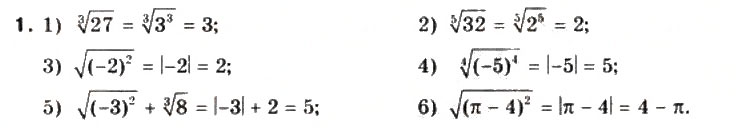 Завдання № 1 - § 5. Корінь n-го степеня. Арифметичний корінь n-го степеня та його властивості - ГДЗ Математика 10 клас М.І. Бурда, Т.В. Колесник, Ю.І. Мальований, Н.А. Тарасенкова 2010