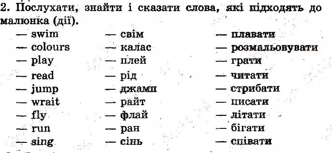 Завдання № ст72впр2 - Unit 6. At the Zoo - ГДЗ Англійська мова 1 клас О.Д. Карп'юк 2012
