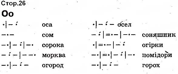 Завдання №  26 - БУКВИ - ГДЗ Українська мова 1 клас М.С. Вашуленко, О.В. Вашуленко 2012 - Буквар
