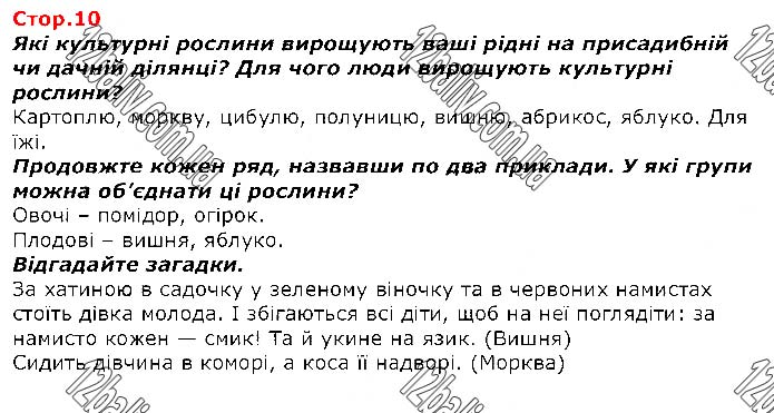 Завдання №  Стр.10 - Світ, який мене оточує - ГДЗ Я досліджую світ 1 клас Т.Г. Гільберг, С.С. Тарнавська, О.В. Гнатюк, Н.В. Павич 2018 - Частина 2