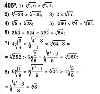 Завдання № 405 - Функція [y = \sqrt[n]{x}\](у = арифметичний корінь п-ого степеня з х) - ГДЗ Алгебра 10 клас А.Г. Мерзляк, Д.А. Номіровський, В.Б. Полонський, М.С. Якір 2010 - Академічний рівень