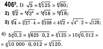 Завдання № 406 - Функція [y = \sqrt[n]{x}\](у = арифметичний корінь п-ого степеня з х) - ГДЗ Алгебра 10 клас А.Г. Мерзляк, Д.А. Номіровський, В.Б. Полонський, М.С. Якір 2010 - Академічний рівень