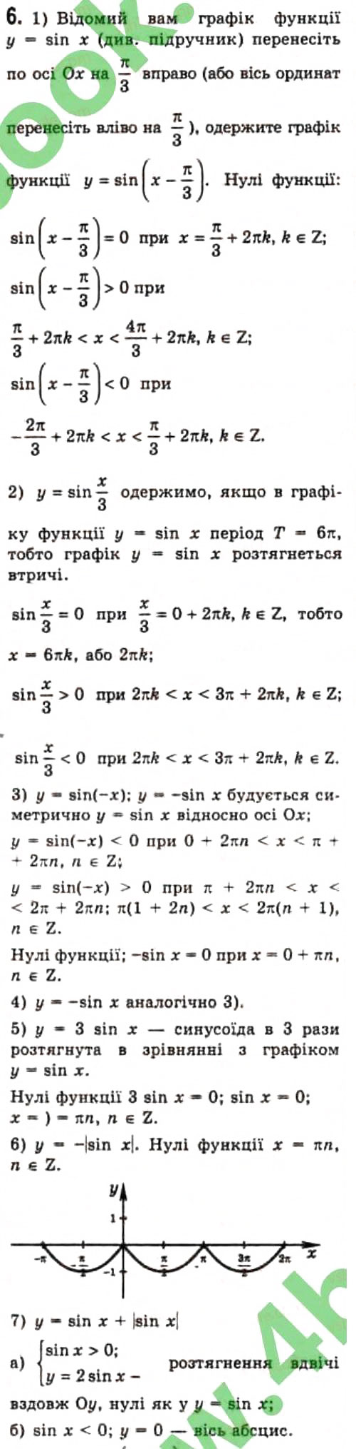 Завдання № 6 - § 17. Графіки функцій - ГДЗ Алгебра 10 клас Є.П. Нелін 2010 - Профільний рівень