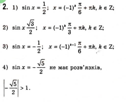 Завдання № 2 - § 21. Розв'язання найпростіших тригонометричних рівнянь - ГДЗ Алгебра 10 клас Є.П. Нелін 2010 - Профільний рівень