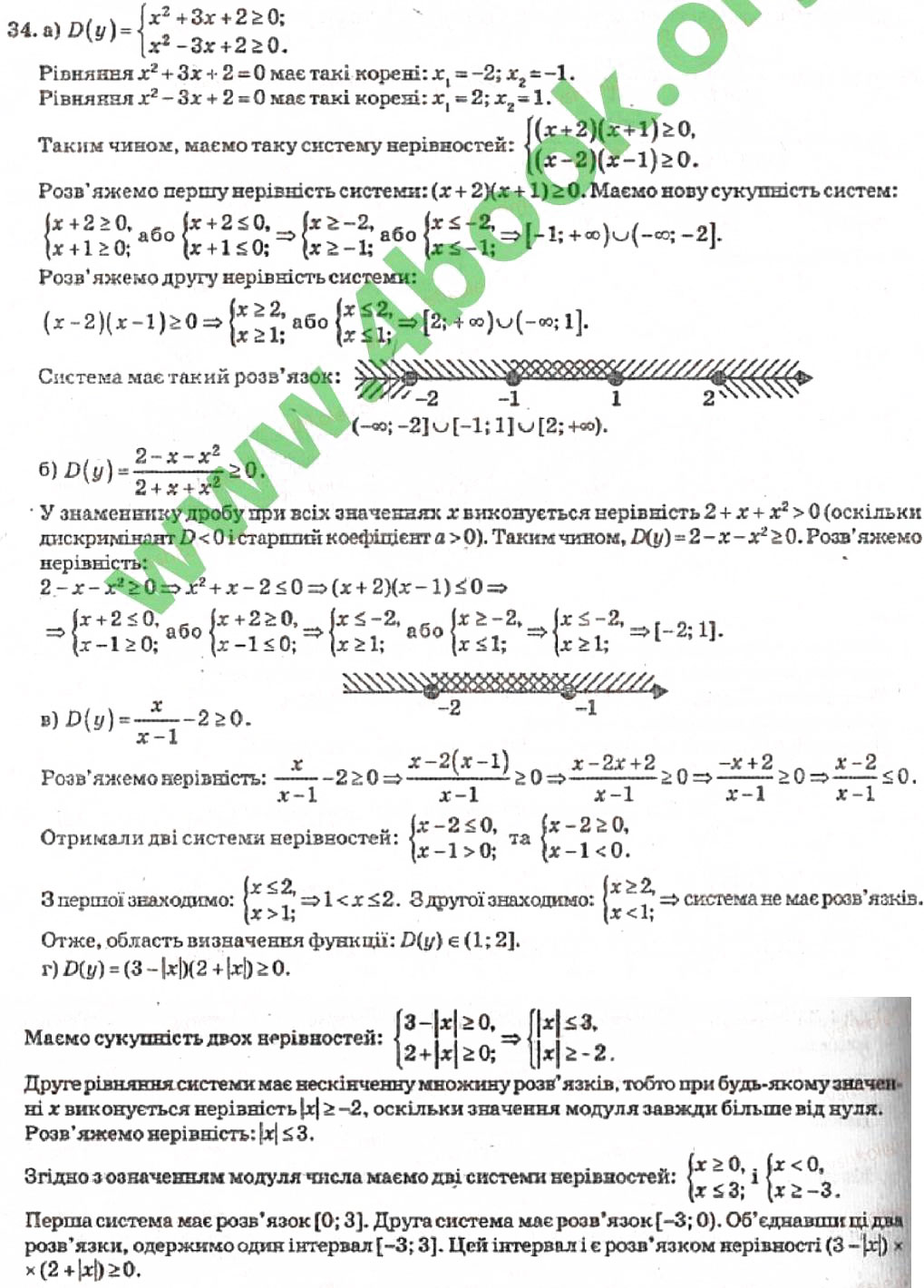 Завдання № 34 - Розділ 1. Тригонометричні функції - ГДЗ Алгебра 10 клас В.Р. Кравчук 2010 - Академічний рівень