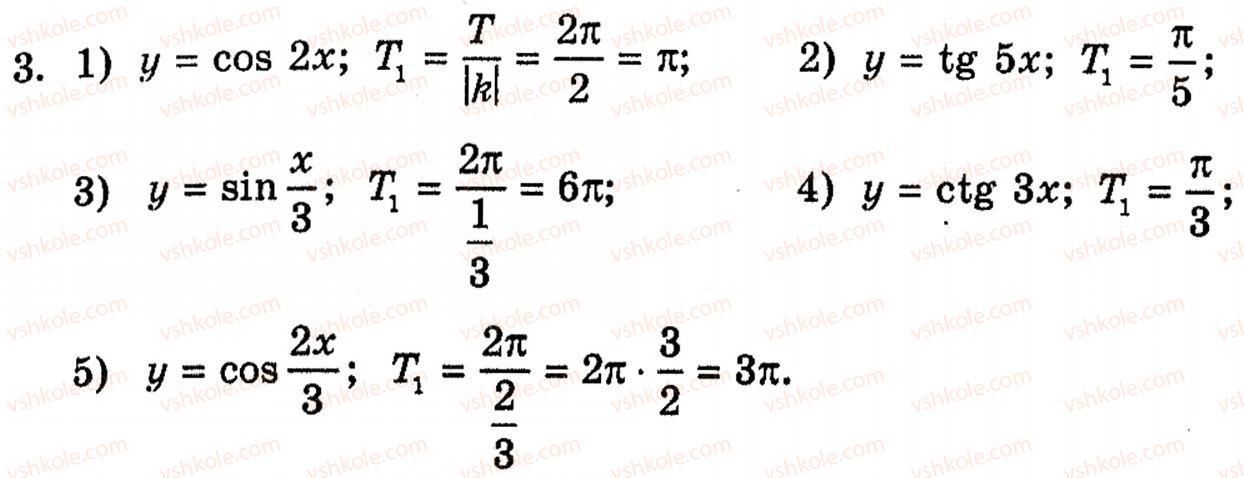 Завдання № 3 - § 18. Властивості тригонометричних функцій - ГДЗ Алгебра 10 клас Є.П. Нелін 2010 - Академічний рівень