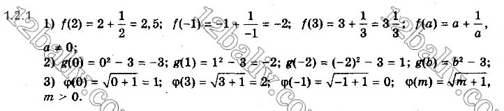 Завдання №  1.2.1 - § 1. Числові функції та їх властивості - ГДЗ Математика 10 клас Є.П.Нелін 2018 - Рівень стандарту