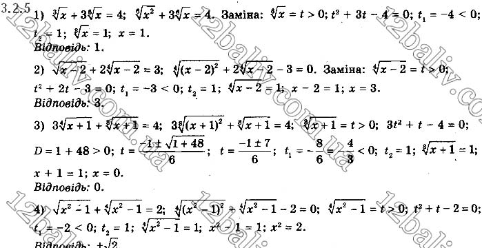 Завдання №  3.2.5 - § 3. Корінь n-го степеня. Арифметичний корінь n-го степеня, його властивості - ГДЗ Математика 10 клас Є.П.Нелін 2018 - Рівень стандарту