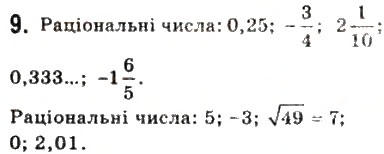 Завдання № 9 - § 1. Дійсні числа - ГДЗ Математика 10 клас Г.П. Бевз, В.Г. Бевз 2011 - Рівень стандарту