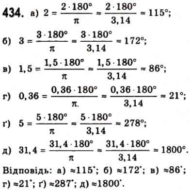 Завдання № 434 - § 11. Тригонометричні функції числового аргументу - ГДЗ Математика 10 клас Г.П. Бевз, В.Г. Бевз 2011 - Рівень стандарту