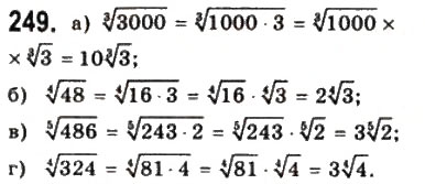 Завдання № 249 - § 6. Корені n-го степеня - ГДЗ Математика 10 клас Г.П. Бевз, В.Г. Бевз 2011 - Рівень стандарту