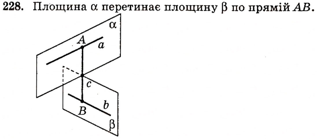 Завдання № 228 - § 6. Взаємне розміщення двох площин - ГДЗ Геометрія 10 клас М.І. Бурда, Н.А. Тарасенкова 2010 - Академічний рівень
