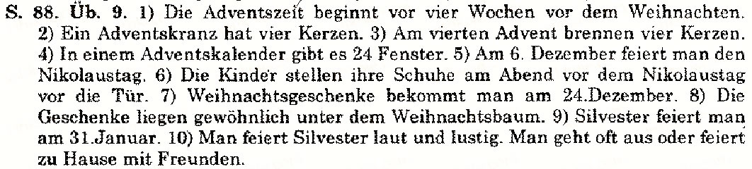 Завдання № S.88.Üb.9 - Feste und Bräuche (Stunden 1-10) - ГДЗ Німецька мова 10 клас Н.П. Басай 2006