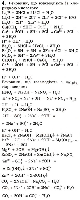 Завдання № 4 - § 1. Загальні відомості про найважливіші класи неорганічних сполук - ГДЗ Хімія 10 клас О.Г. Ярошенко 2010